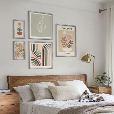 Set di 5 quadri Eleganti astrazioni vegetali