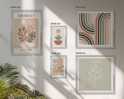 Set di 5 quadri Eleganti astrazioni vegetali