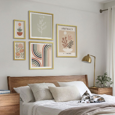 Set di 5 quadri Eleganti astrazioni vegetali