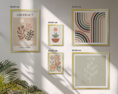 Set di 5 quadri Eleganti astrazioni vegetali