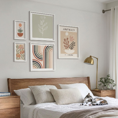 Set di 5 quadri Eleganti astrazioni vegetali
