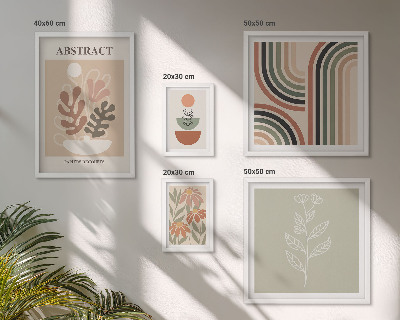 Set di 5 quadri Eleganti astrazioni vegetali