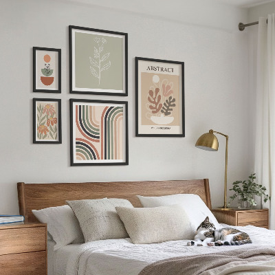 Set di 5 quadri Eleganti astrazioni vegetali