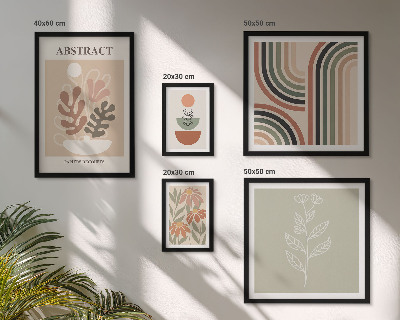Set di 5 quadri Eleganti astrazioni vegetali