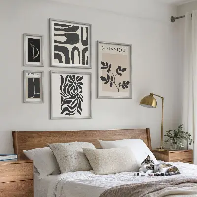 Set di quadri incorniciati con motivi vegetali moderni