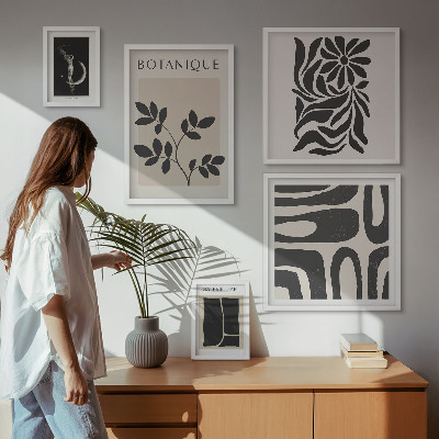 Set di quadri incorniciati Motivi vegetali moderni