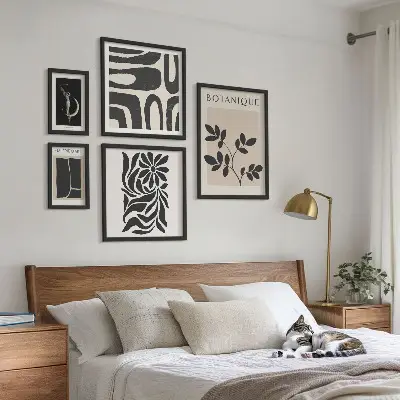 Set di quadri incorniciati con motivi vegetali moderni