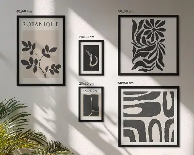 Set di quadri incorniciati con motivi vegetali moderni