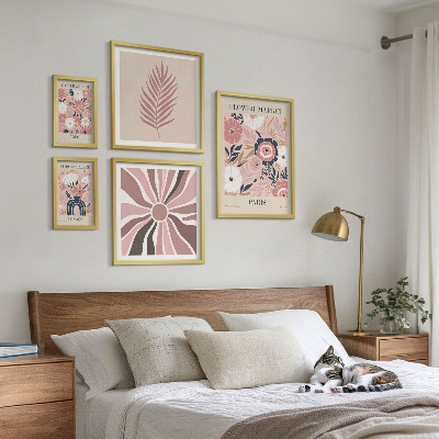 Polittico con cornice mercati di fiori in stile bohémien