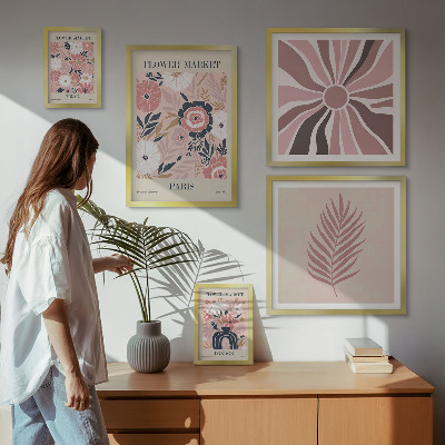 Polittico con cornice mercati di fiori in stile bohémien