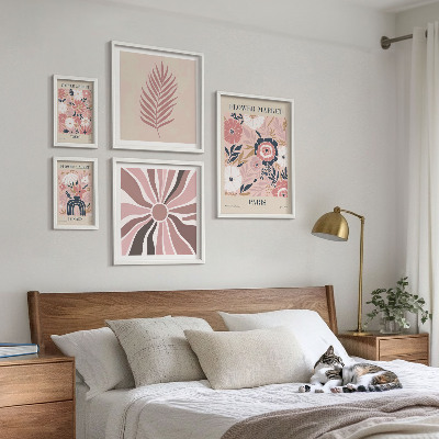 Polittico con cornice mercati di fiori in stile bohémien