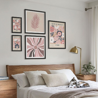 Polittico con cornice mercati di fiori in stile bohémien