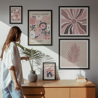 Polittico con cornice mercati di fiori in stile bohémien