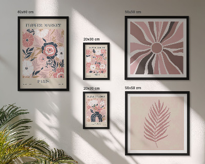 Polittico con cornice mercati di fiori in stile bohémien