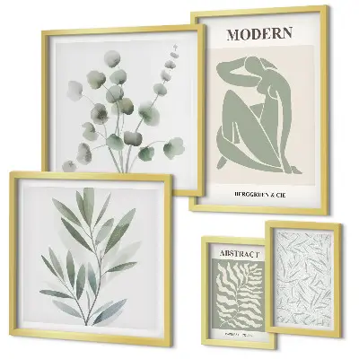 Polittico con cornice con eleganti motivi decorativi vegetali