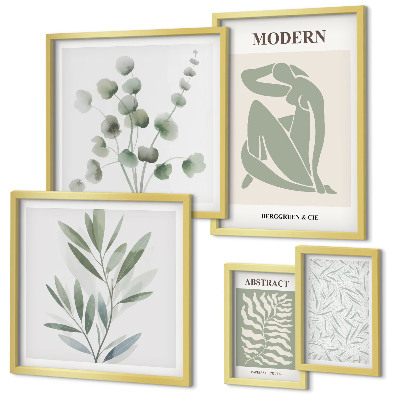 Polittico con cornice Eleganti motivi decorativi vegetali