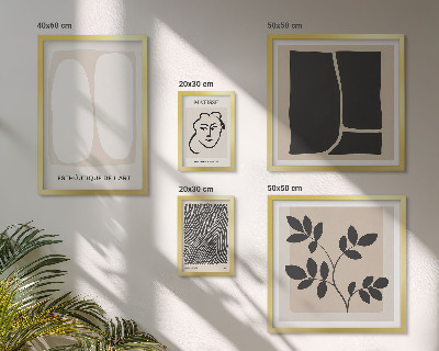 Set di 5 quadri Linee minimaliste e grafiche eleganti