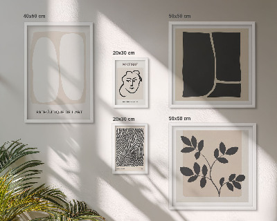 Set di 5 quadri Linee minimaliste e grafiche eleganti