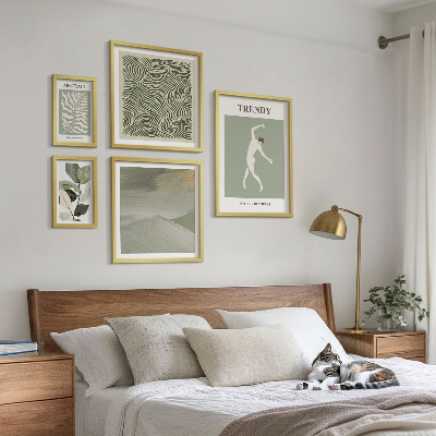 Set di quadri incorniciati Piante astratte eleganti