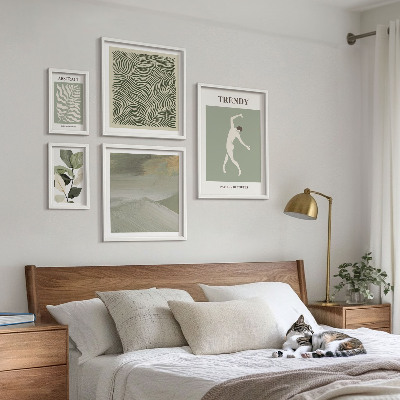 Set di quadri incorniciati Piante astratte eleganti