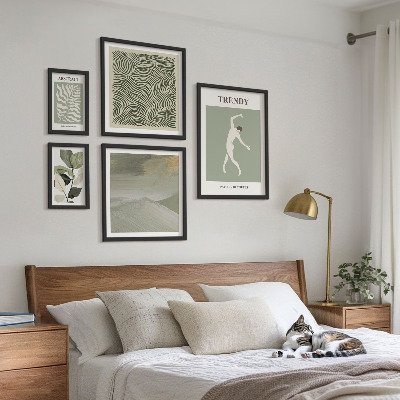 Set di quadri incorniciati Piante astratte eleganti