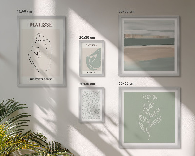 Set di 5 quadri Eleganti grafiche vegetali