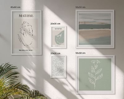 Set di 5 quadri Eleganti grafiche vegetali