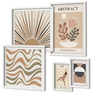Set di quadri incorniciati Eleganti astrazioni vegetali