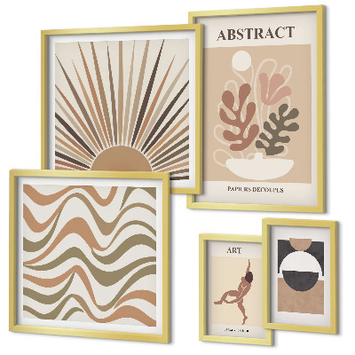 Set di quadri incorniciati Eleganti astrazioni vegetali