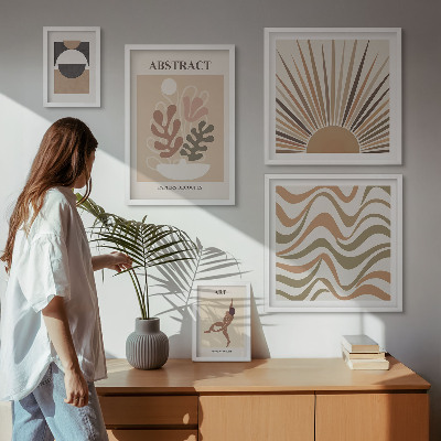 Set di quadri incorniciati Eleganti astrazioni vegetali