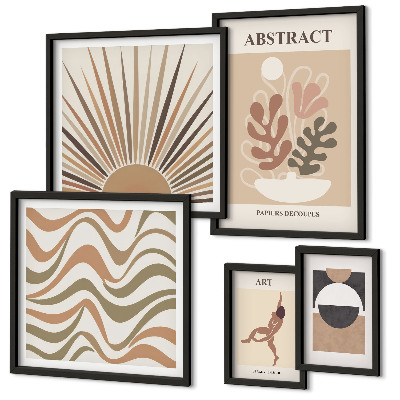 Set di quadri incorniciati Eleganti astrazioni vegetali