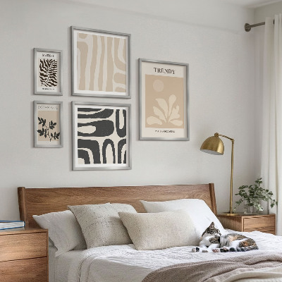 Set di quadri incorniciati Eleganti motivi decorativi vegetali