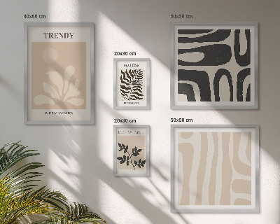 Set di quadri incorniciati Eleganti motivi decorativi vegetali