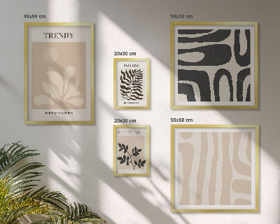 Set di quadri incorniciati Eleganti motivi decorativi vegetali