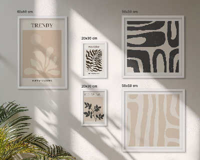 Set di quadri incorniciati Eleganti motivi decorativi vegetali