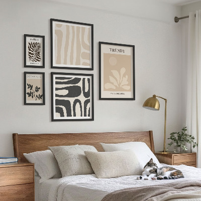 Set di quadri incorniciati Eleganti motivi decorativi vegetali