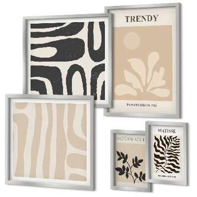 Set di quadri incorniciati Eleganti motivi decorativi vegetali
