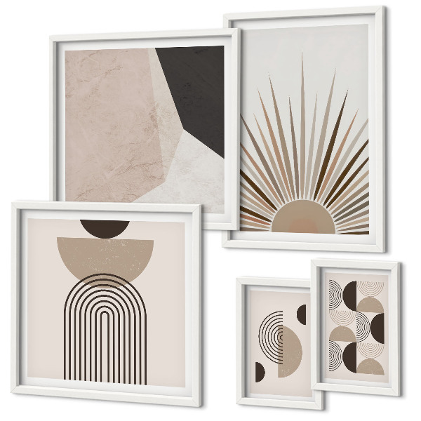 Polittico con cornice Forme geometriche astratte