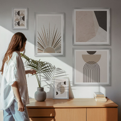 Polittico con cornice Forme geometriche astratte