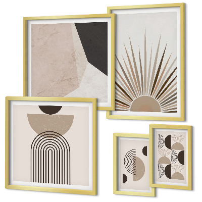 Polittico con cornice Forme geometriche astratte