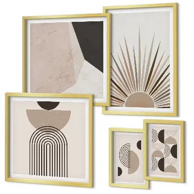 Polittico con cornice Forme geometriche astratte polittico con cornice con forme geometriche astratte