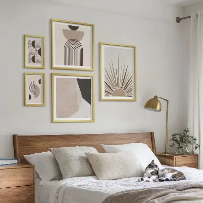 Polittico con cornice Forme geometriche astratte polittico con cornice con forme geometriche astratte