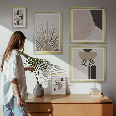 Polittico con cornice Forme geometriche astratte