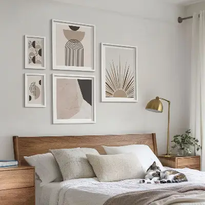 Polittico con cornice Forme geometriche astratte polittico con cornice con forme geometriche astratte