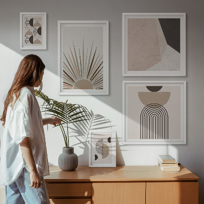 Polittico con cornice Forme geometriche astratte