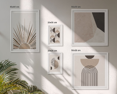 Polittico con cornice Forme geometriche astratte