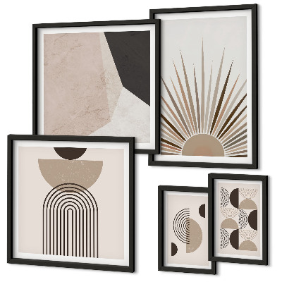 Polittico con cornice Forme geometriche astratte