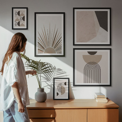 Polittico con cornice Forme geometriche astratte