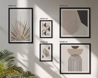 Polittico con cornice Forme geometriche astratte polittico con cornice con forme geometriche astratte