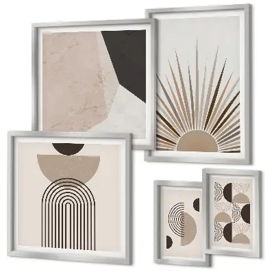 Polittico con cornice Forme geometriche astratte polittico con cornice con forme geometriche astratte